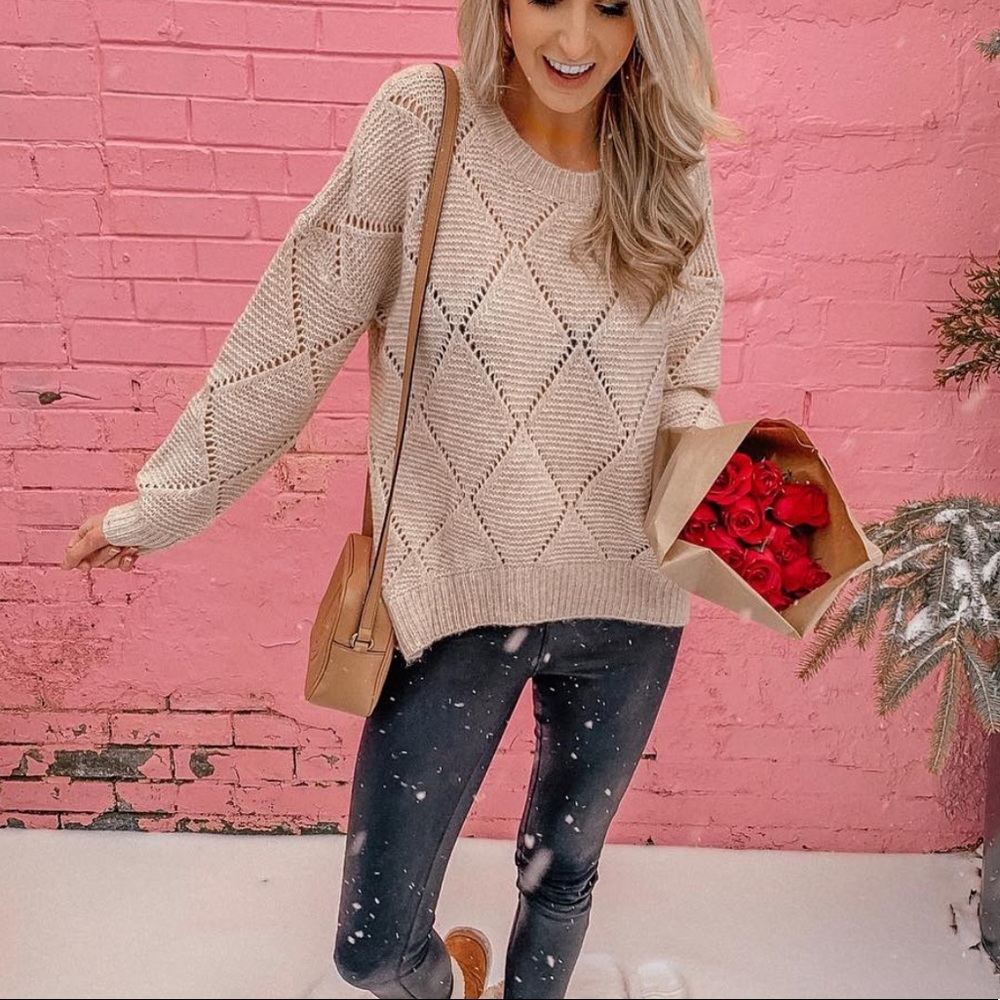 Beige Sweater from Red Dress Boutique